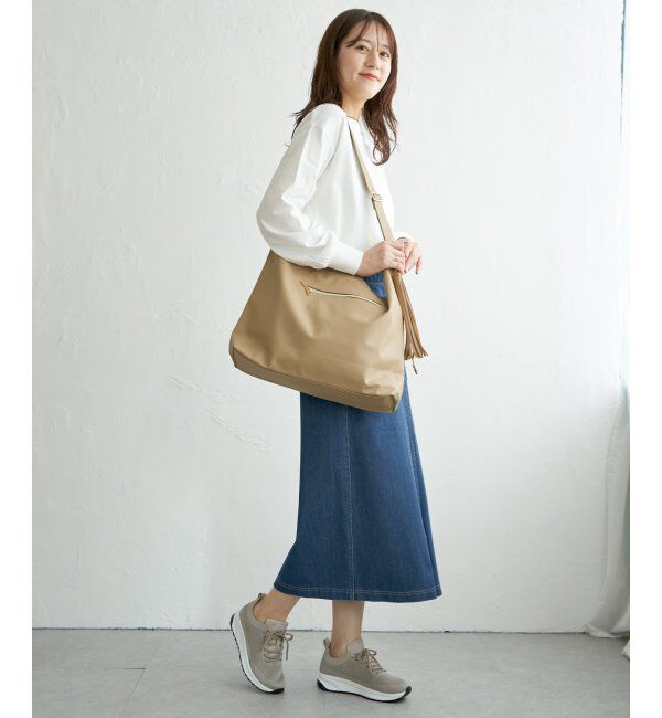 ikka「コットンUVケア裾ラウンドロンT」|Tシャツ・カットソー|