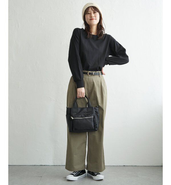 ikka「コットンUVケア裾ラウンドロンT」|Tシャツ・カットソー|