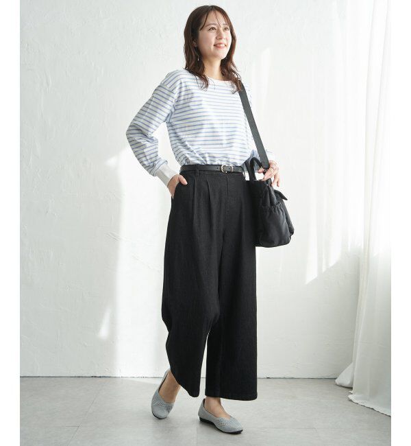 ikka「コットンUVケア裾ラウンドロンT」|Tシャツ・カットソー|