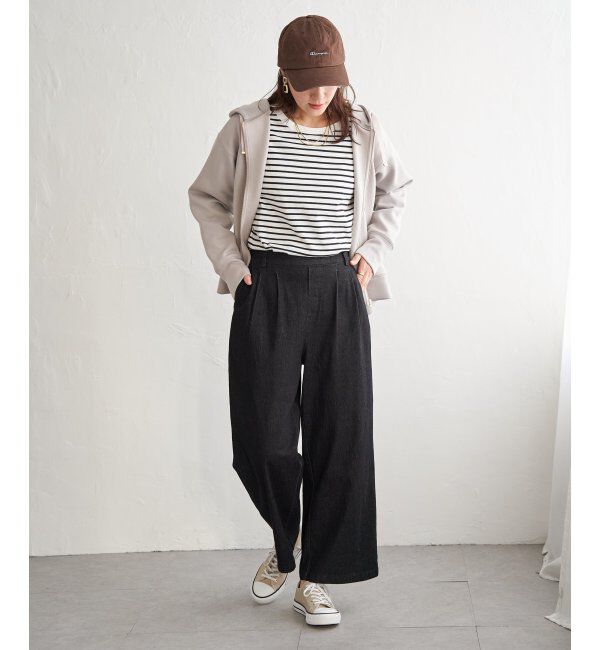 ikka「コットンUVケア裾ラウンドロンT」|Tシャツ・カットソー|