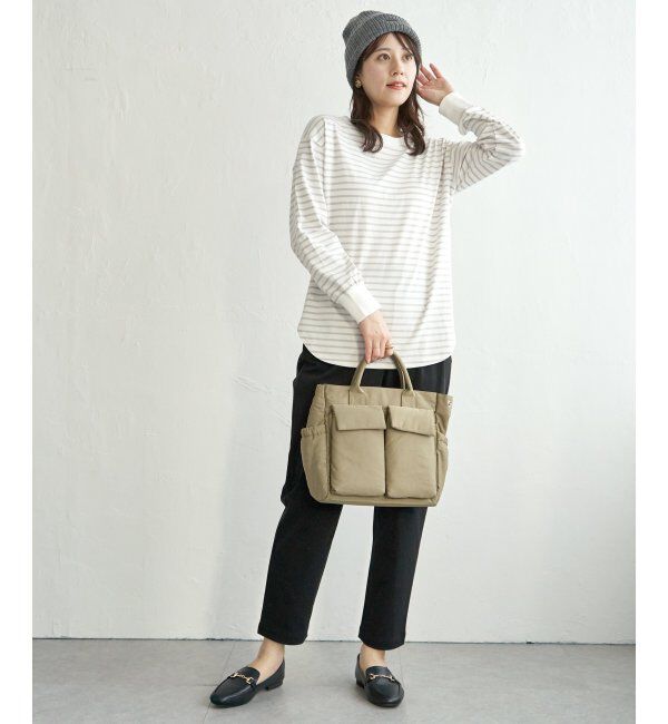 ikka「コットンUVケア裾ラウンドロンT」|Tシャツ・カットソー|