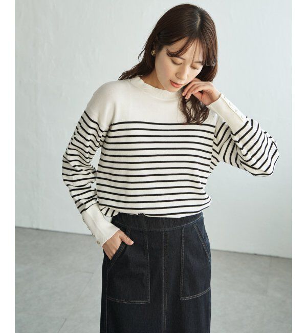 ikka「コットンMIXニットプルオーバー」|プルオーバー|オフホワイト