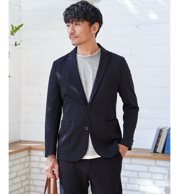IKKA LOUNGE「ＧＯＫＵラクワークポンチＪＫＴ」|テーラードジャケット|ネイビーブルー