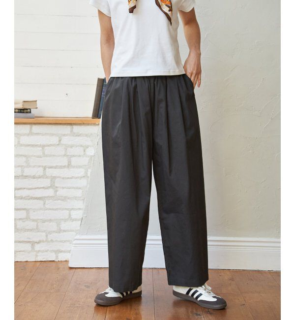 Lbc with Life「コットンギャザーワイドパンツ」|その他|チャコール