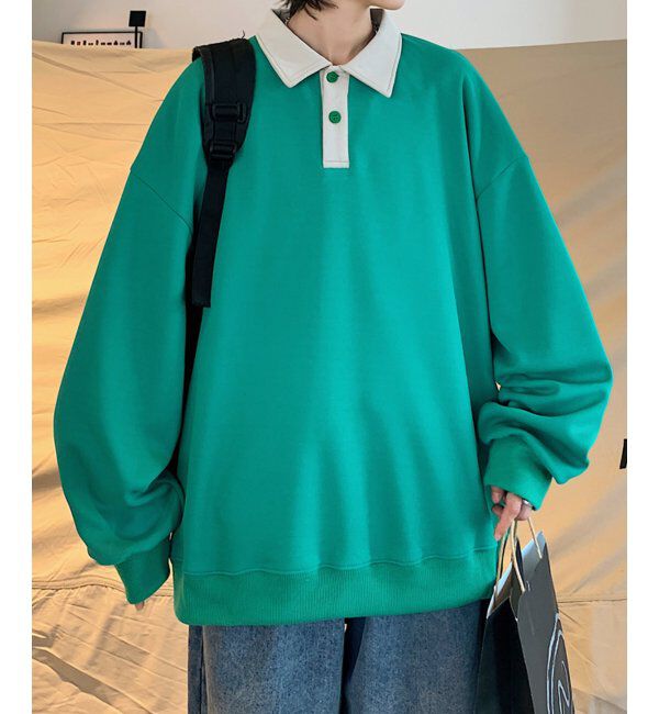 VENCE share style「切り替えポロスウェット」|スウェット・ジャージ|