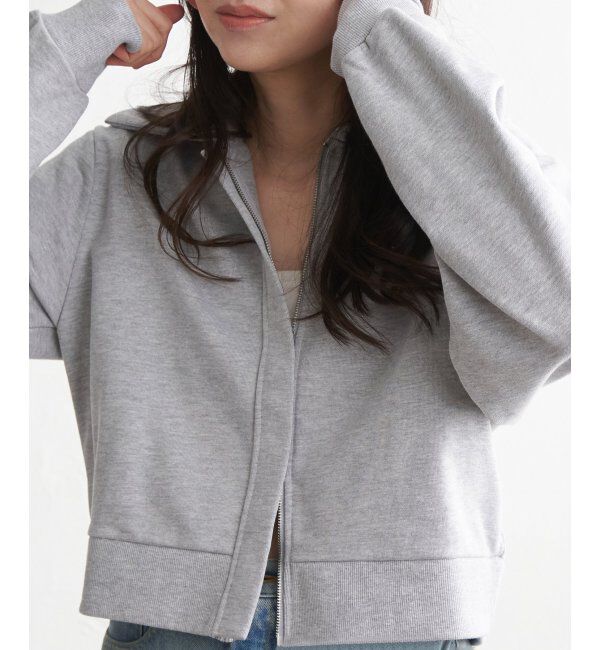VENCE share style「襟付きジップカーディガン」|スウェット・ジャージ|