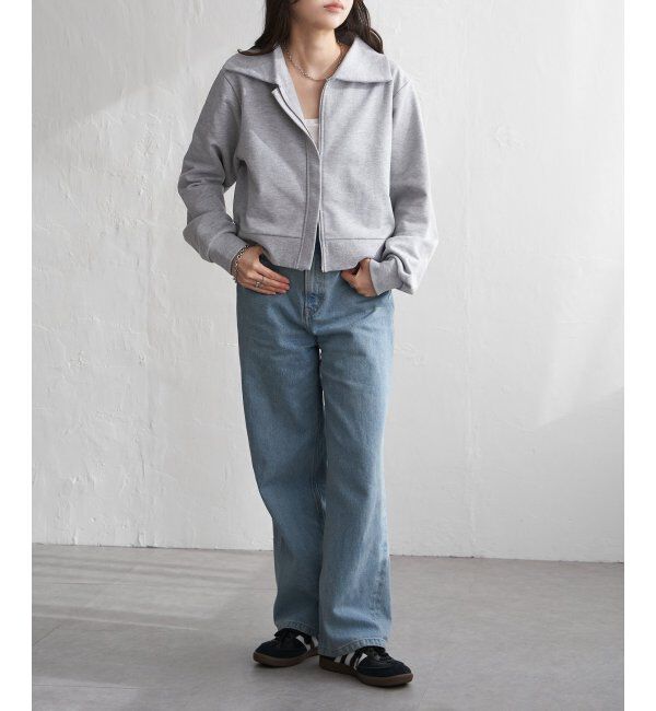 VENCE share style「襟付きジップカーディガン」|スウェット・ジャージ|