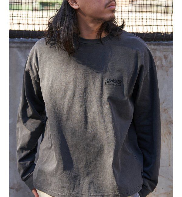 VENCE share style「THRASHER スラッシャー ピグメントプリントロンT」|Tシャツ・カットソー|チャコール