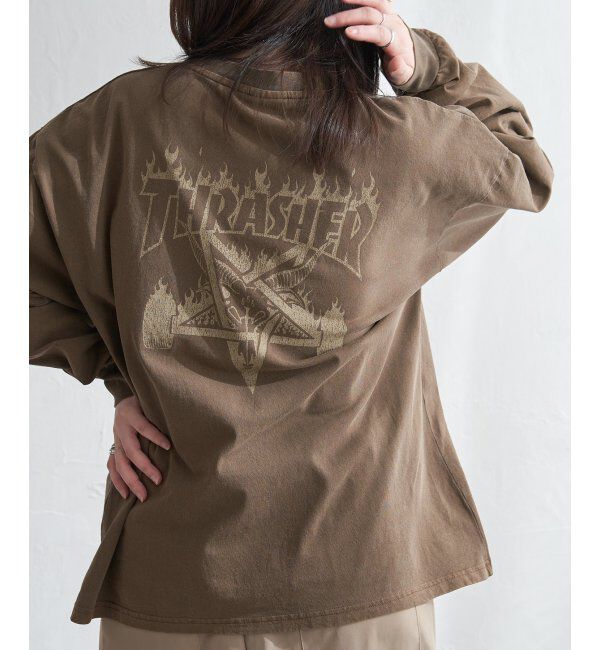 VENCE share style「THRASHER スラッシャー ピグメントプリントロンT」|Tシャツ・カットソー|