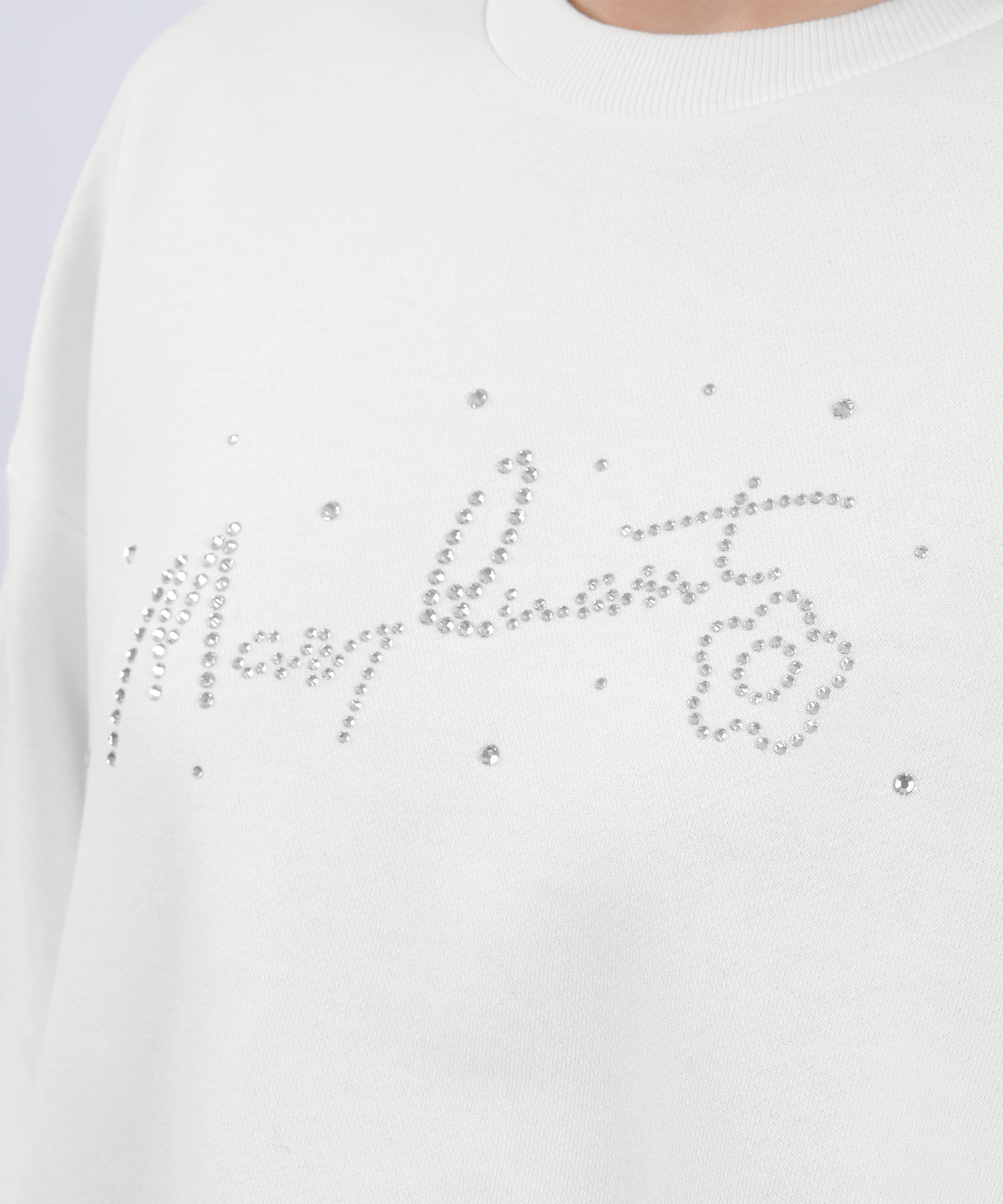 MARY QUANT「ラインストーンスウェット プルオーバー」|ニット・セーター|