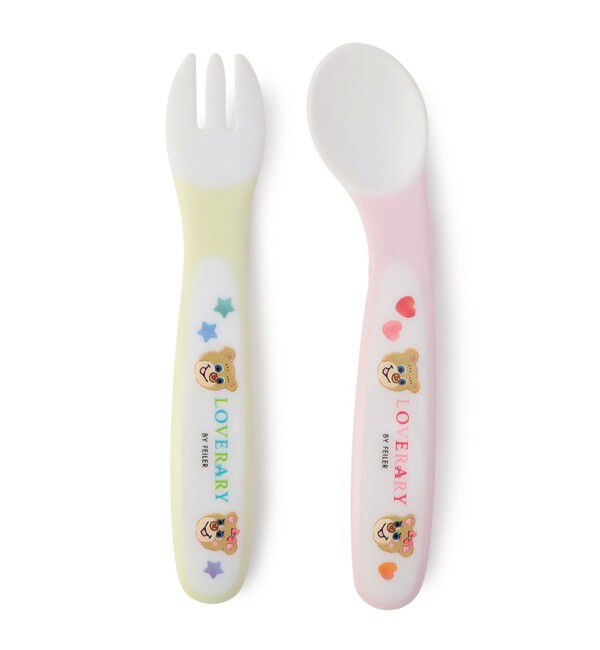 LOVERARY BY FEILER「ハッピーポップニコ　スプーン&フォークセット　L/SKHPO-233108」|食器・キッチングッズ|ペールグリーン