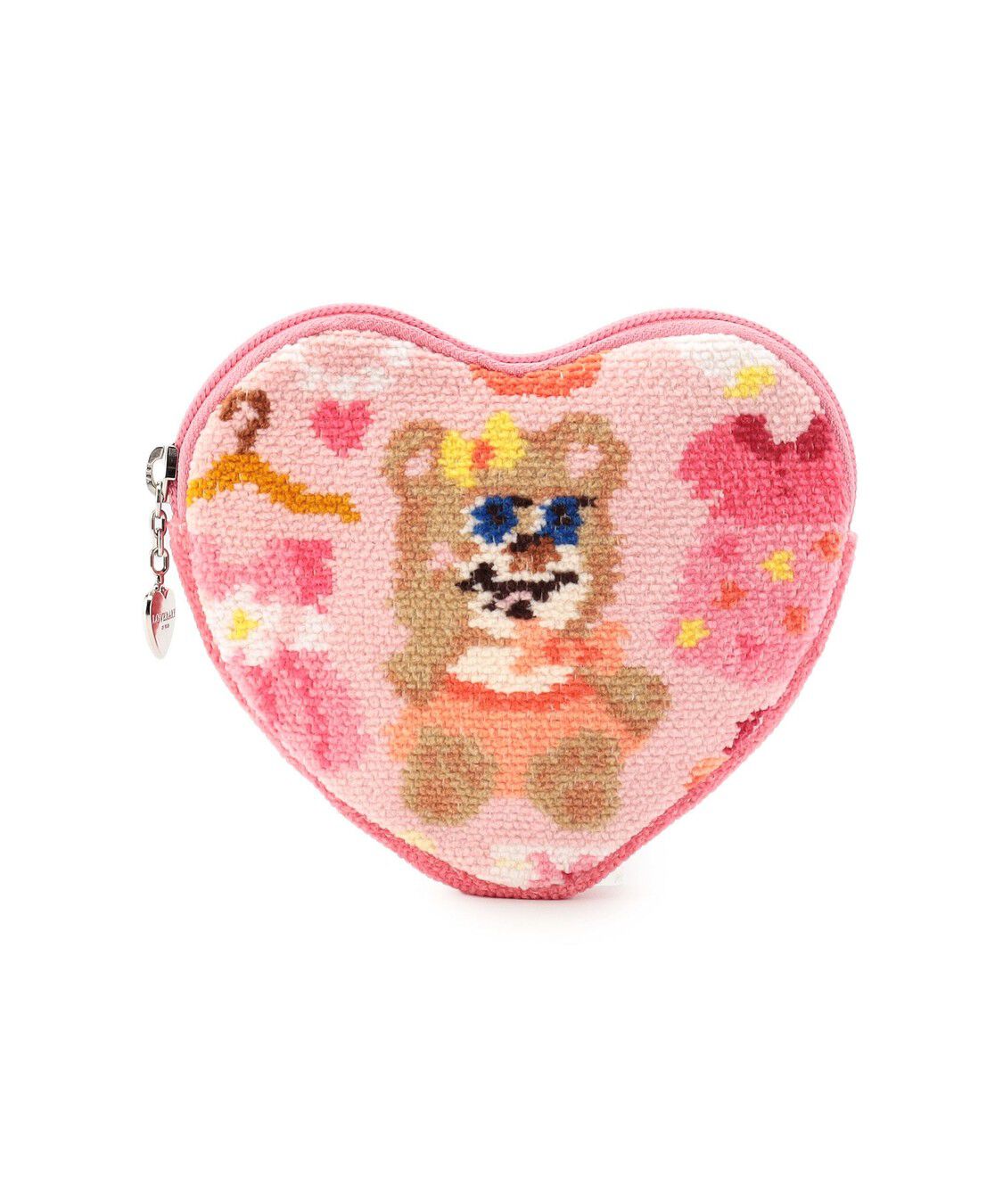 LOVERARY BY FEILER「ニナズクローゼット　ハート型ポーチ　L/NCS-260454」|ポーチ|ペールピンク