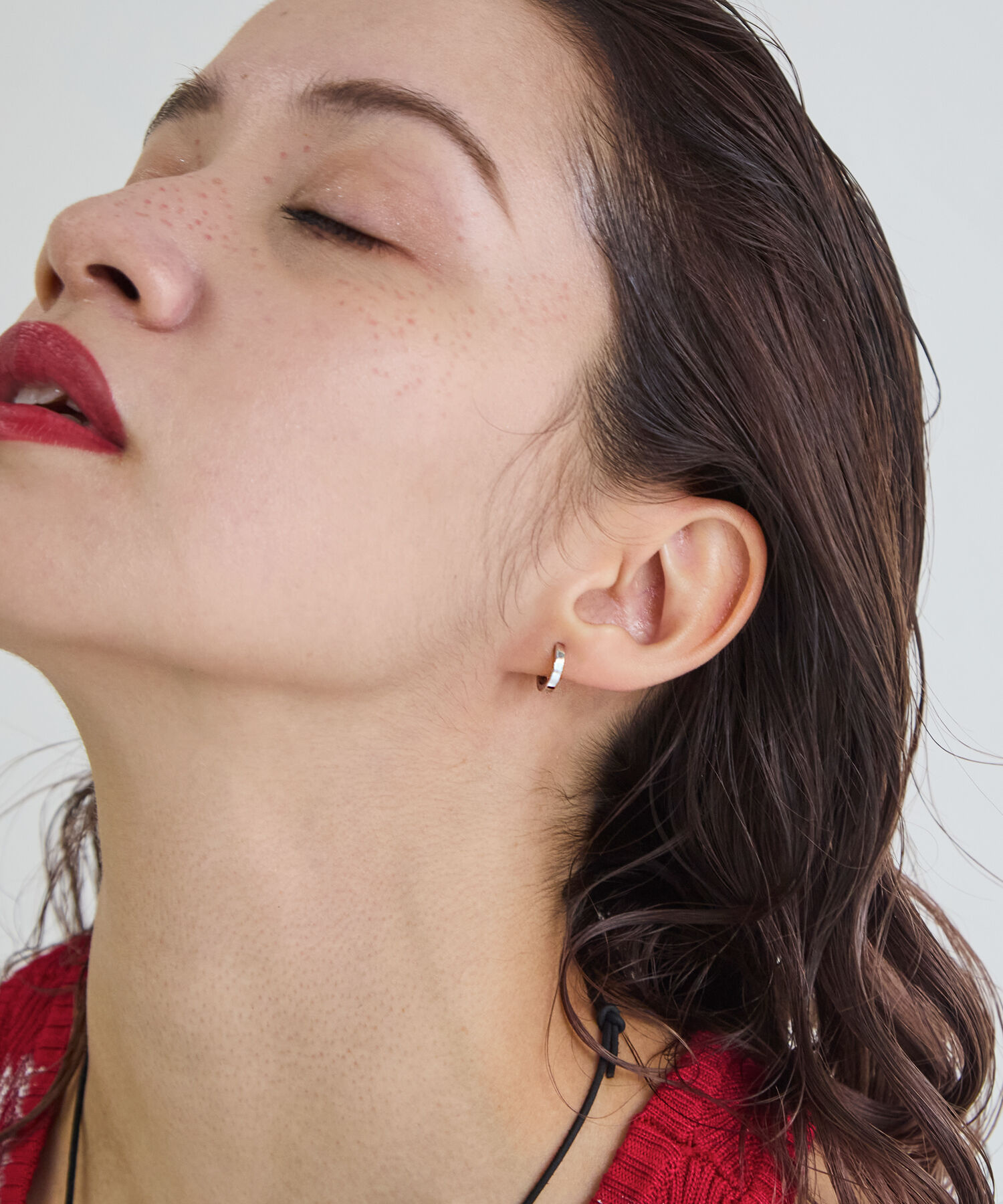 JUPITER「【シリーズ累計販売 2000点突破！】【K10】ストレートフープピアス/ユニセックス/シルバー」|ピアス|