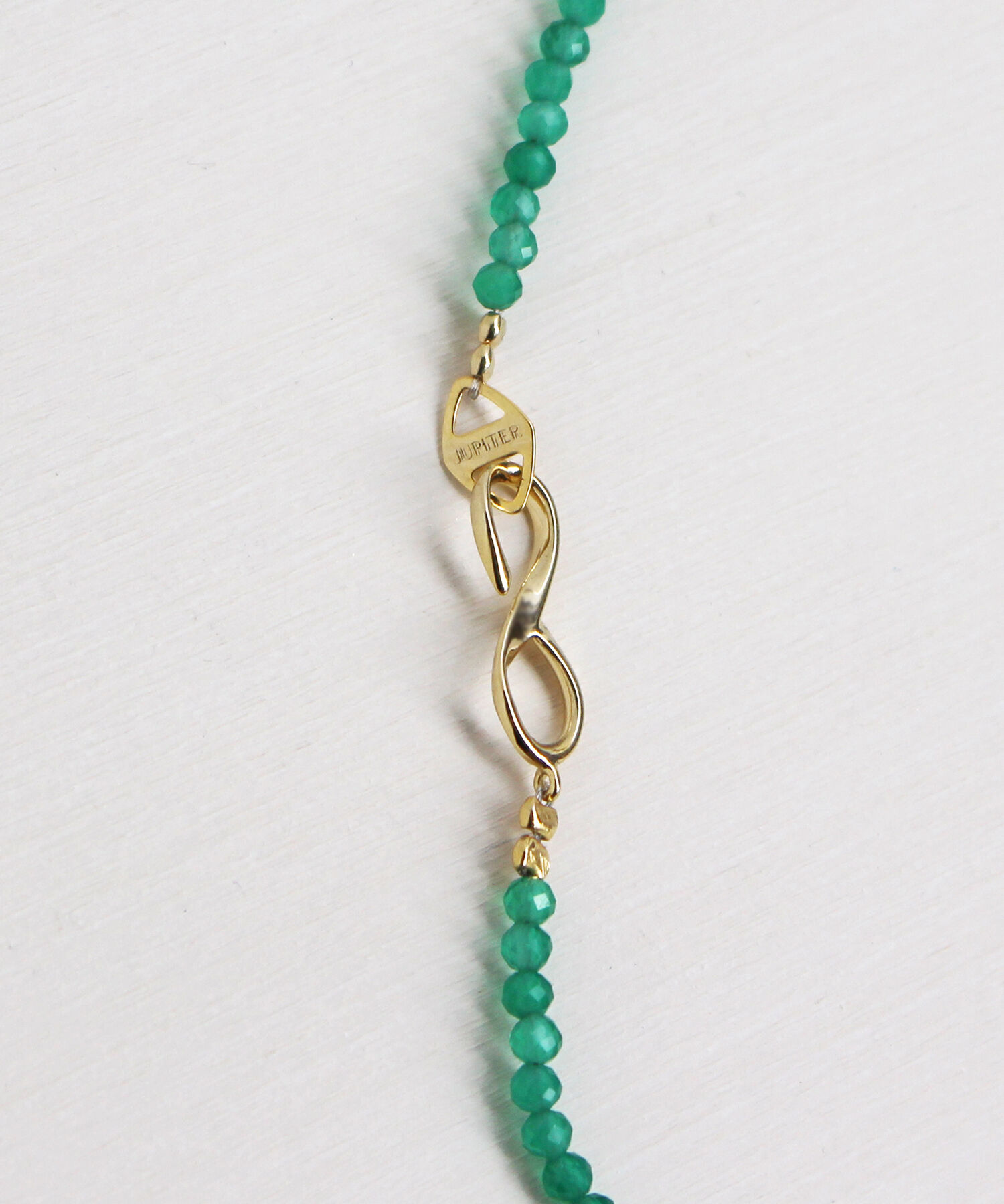 JUPITER「天然石ビーズネックレス/金属アレルギー対応/ニッケルフリー　グリーンオニキス」|ネックレス|