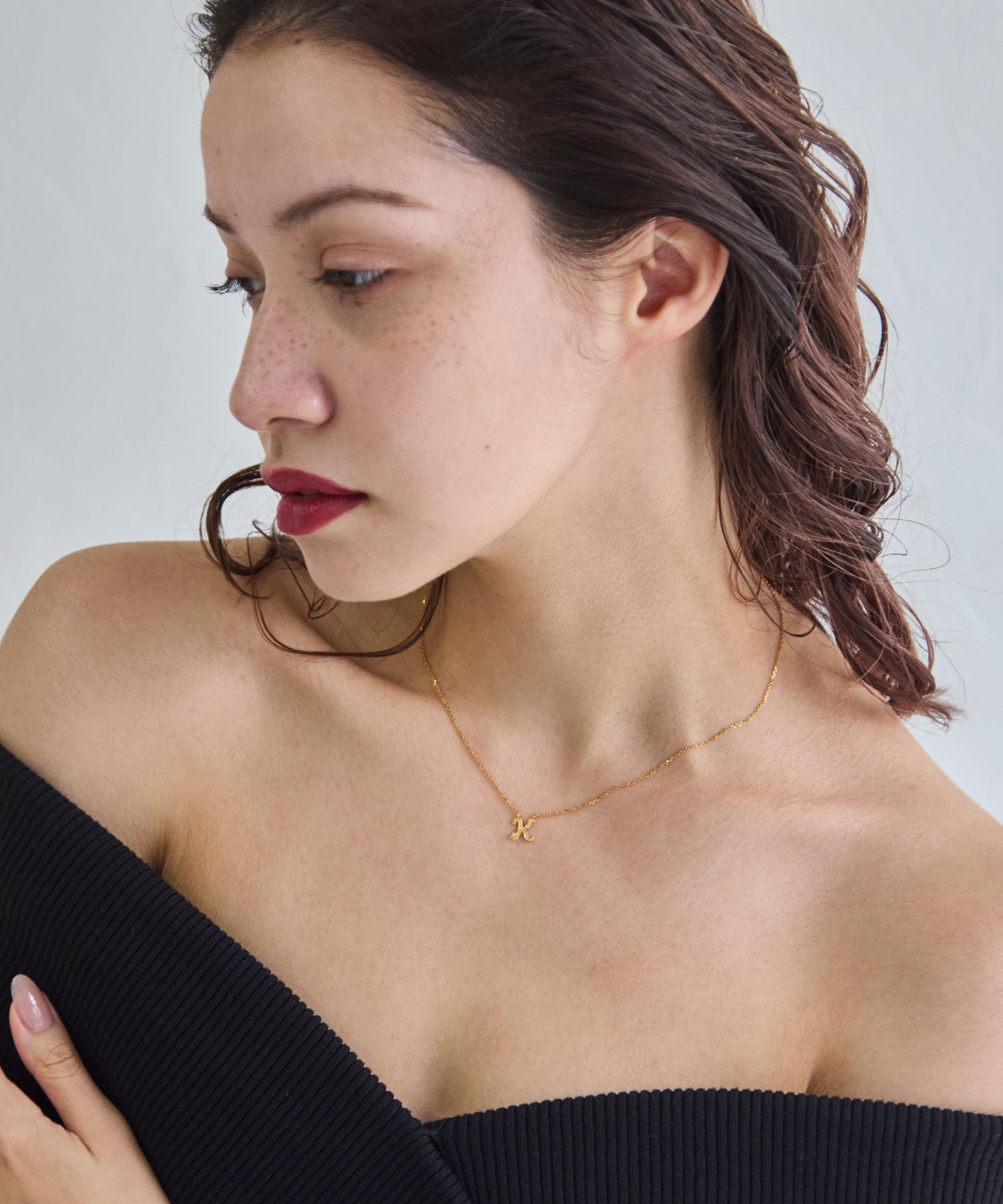 JUPITER「【SV】イニシャルダイヤモンドネックレス」|ネックレス|