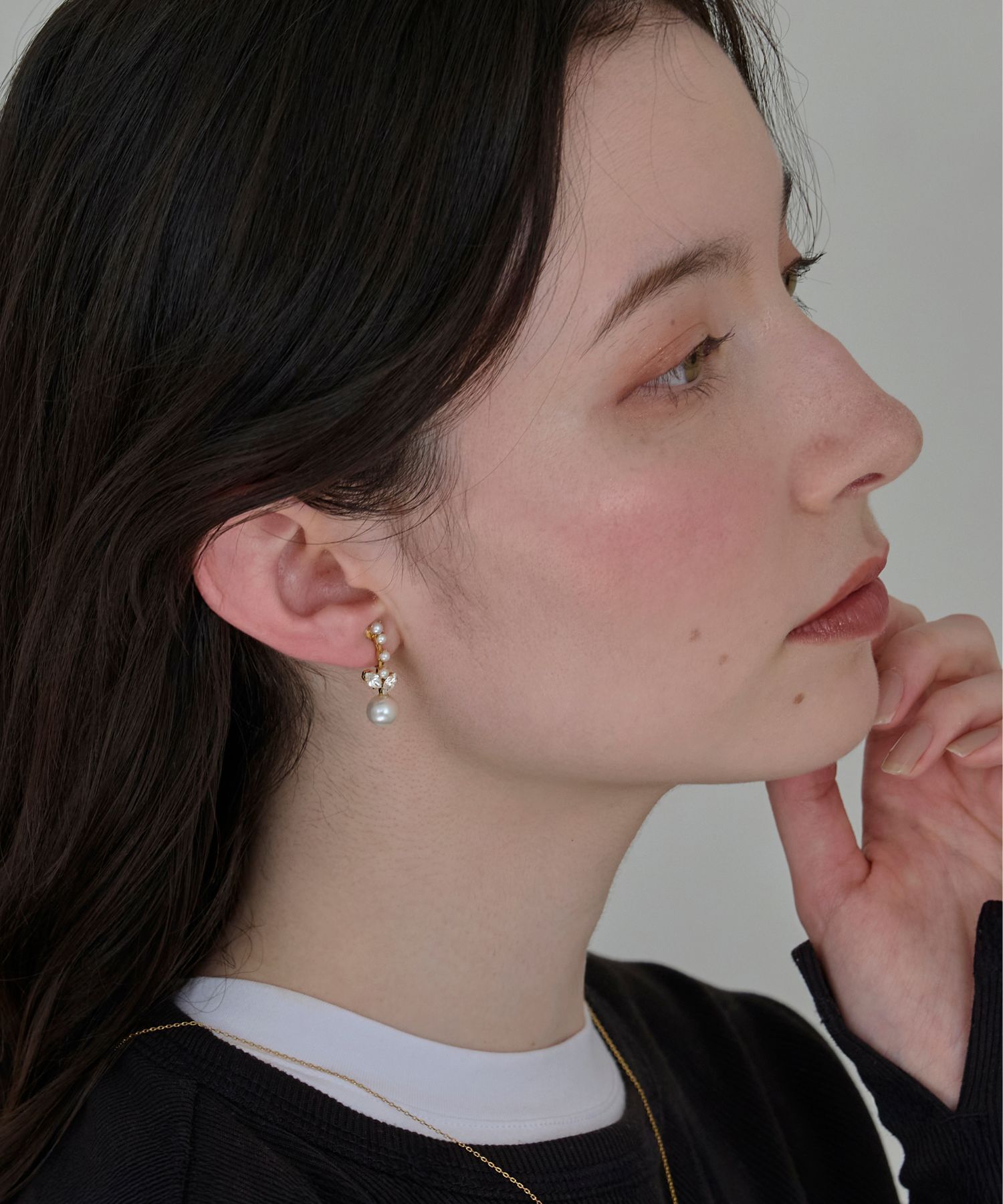 Phoebe「クラシカルドロップパールイヤリング　ゴールド　結婚式/セレモニー/入学式/卒業式」|イヤリング|