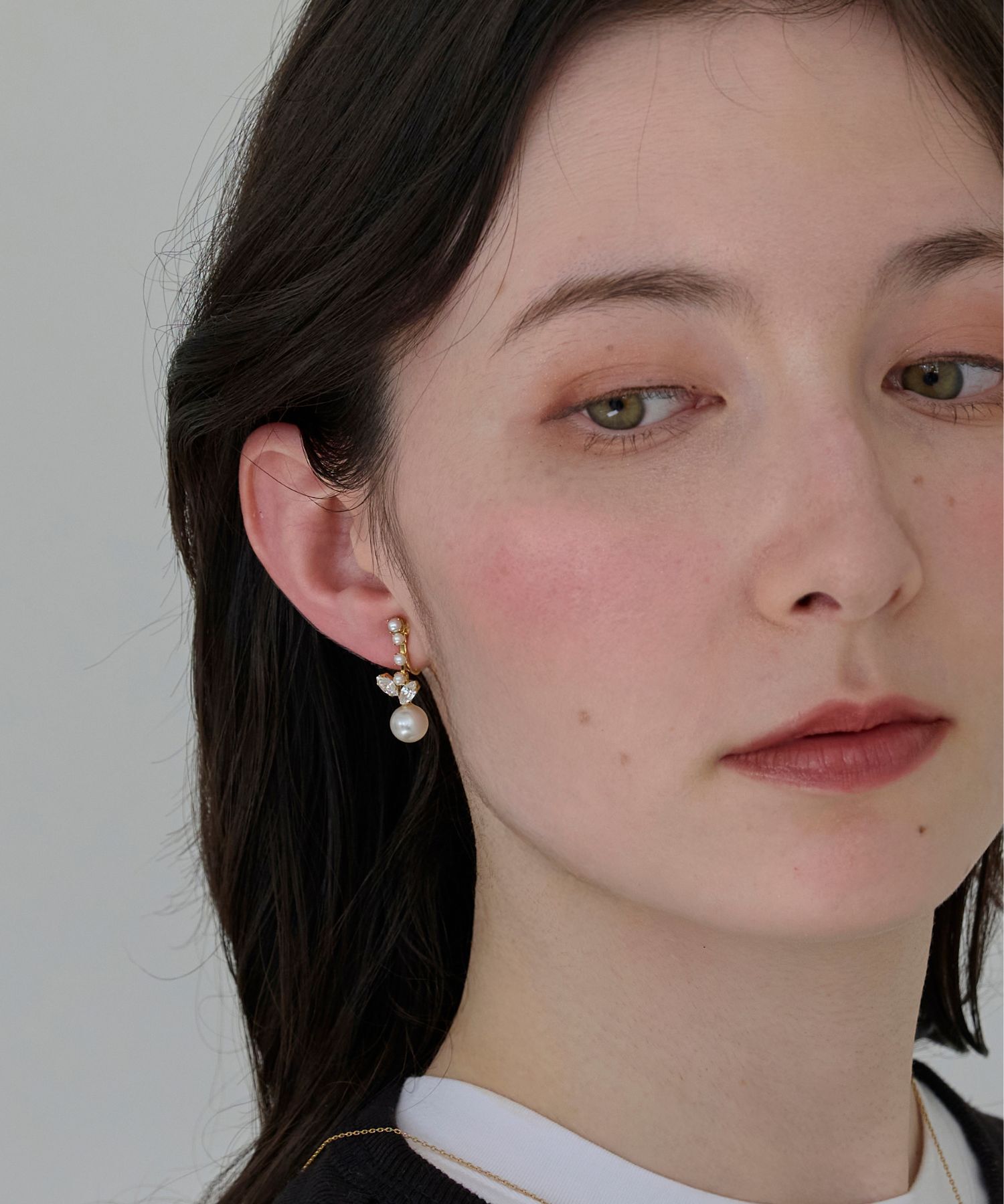 Phoebe「クラシカルドロップパールイヤリング　ゴールド　結婚式/セレモニー/入学式/卒業式」|イヤリング|