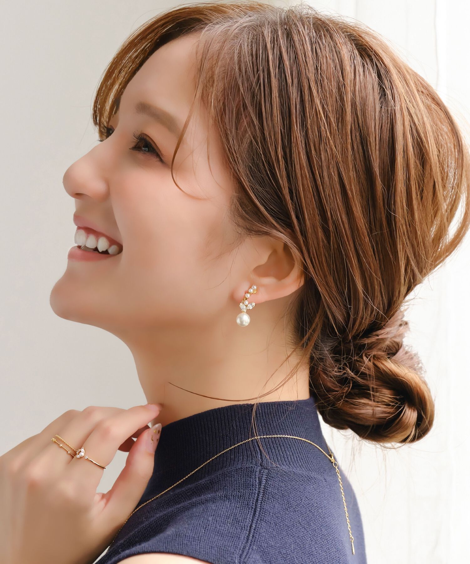 Phoebe「クラシカルドロップパールイヤリング　ゴールド　結婚式/セレモニー/入学式/卒業式」|イヤリング|