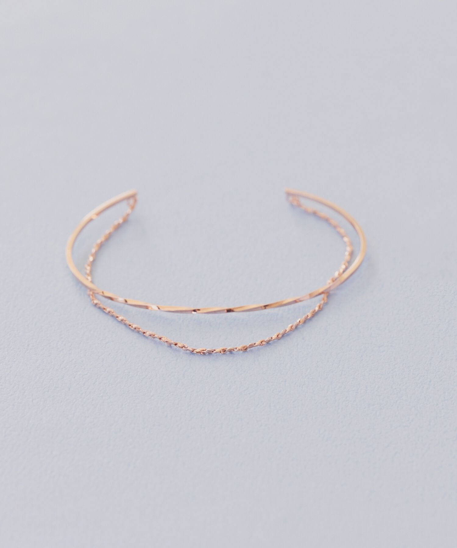 Phoebe「クラッカードレーブバングル ローズゴールド」|ブレスレット・バングル|