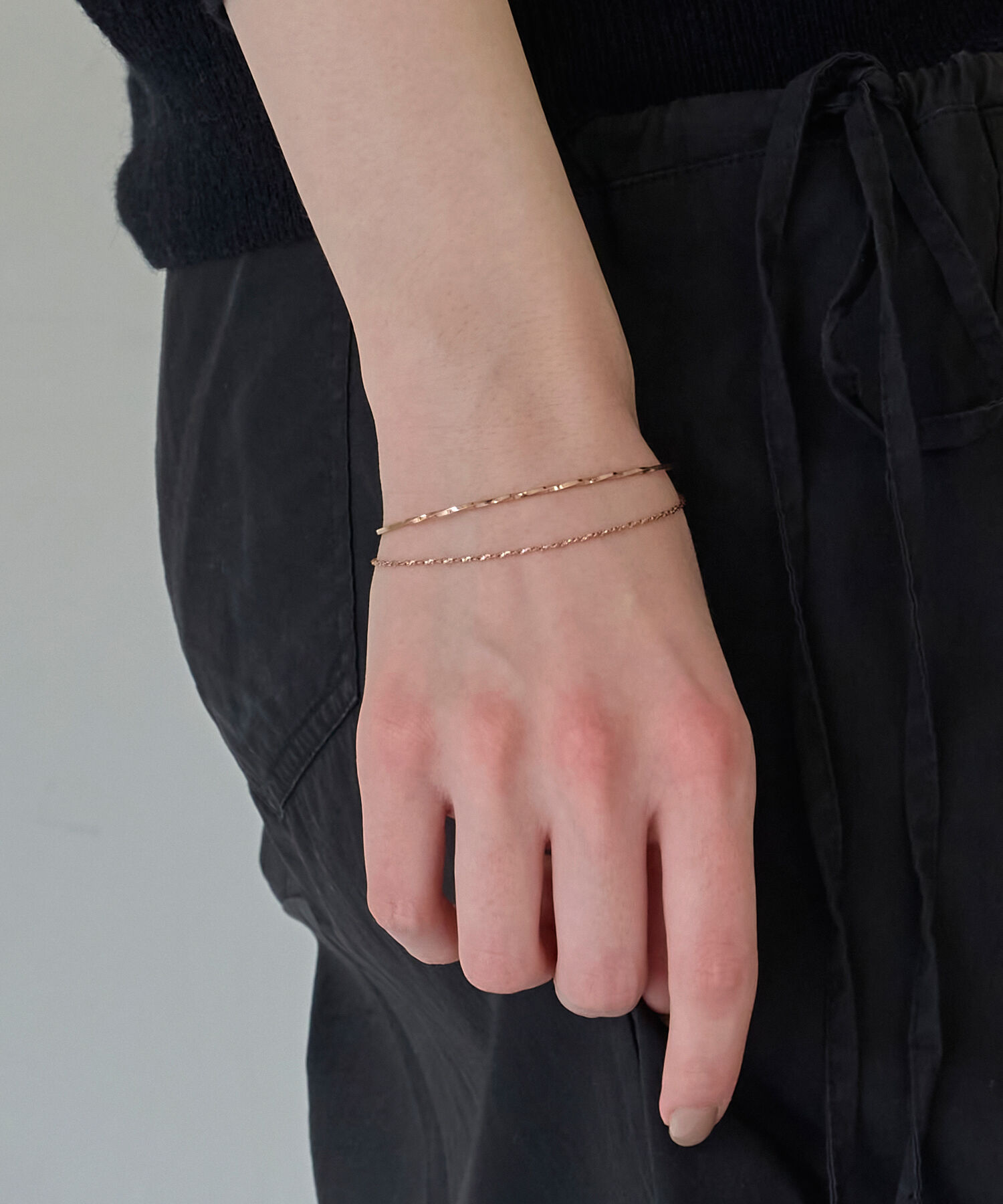 Phoebe「クラッカードレーブバングル ローズゴールド」|ブレスレット・バングル|