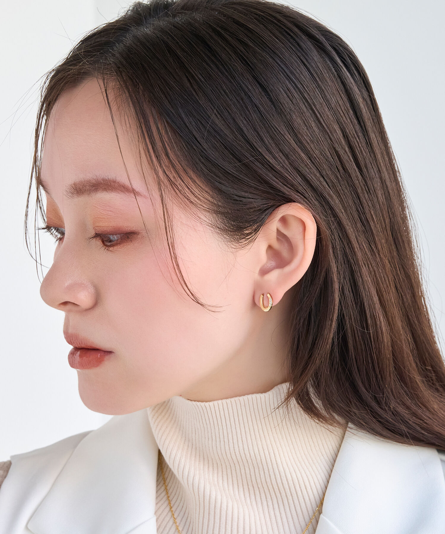 Phoebe「【痛くないシリーズ】ハンサムホースシューライトフィットイヤリング」|イヤリング|