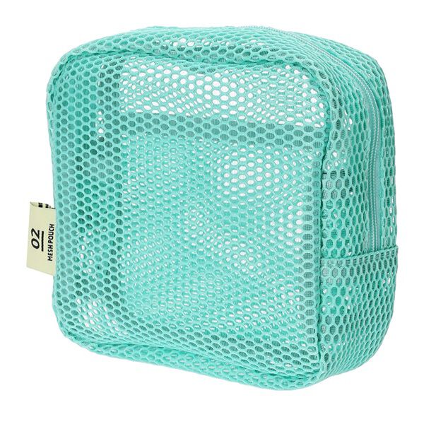  「スクエアポーチ／メッシュコレクション」|ポーチ|ミント