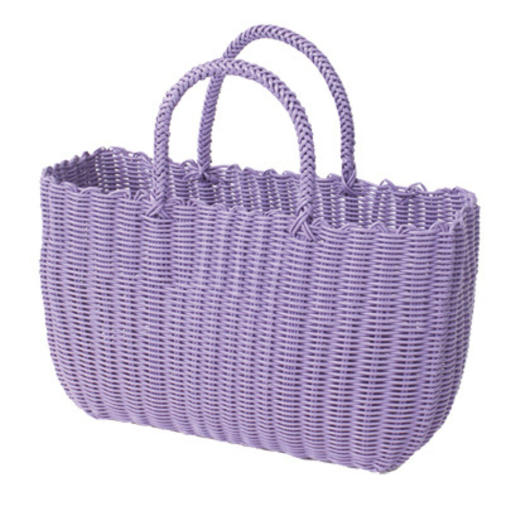 BACKYARD FAMILY「かごバッグ カゴバッグ レジャーバッグ 大容量 通販 ランチバッグ ランチバック レジャーバック」|かごバッグ|パープル1