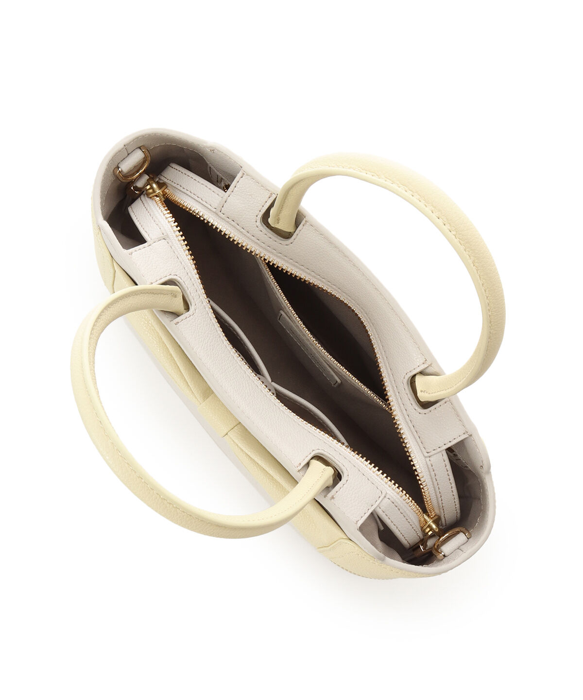 Samantha Thavasa「バイカラーリボンモチーフ スプリットレザーハンドバッグ」|ハンドバッグ|