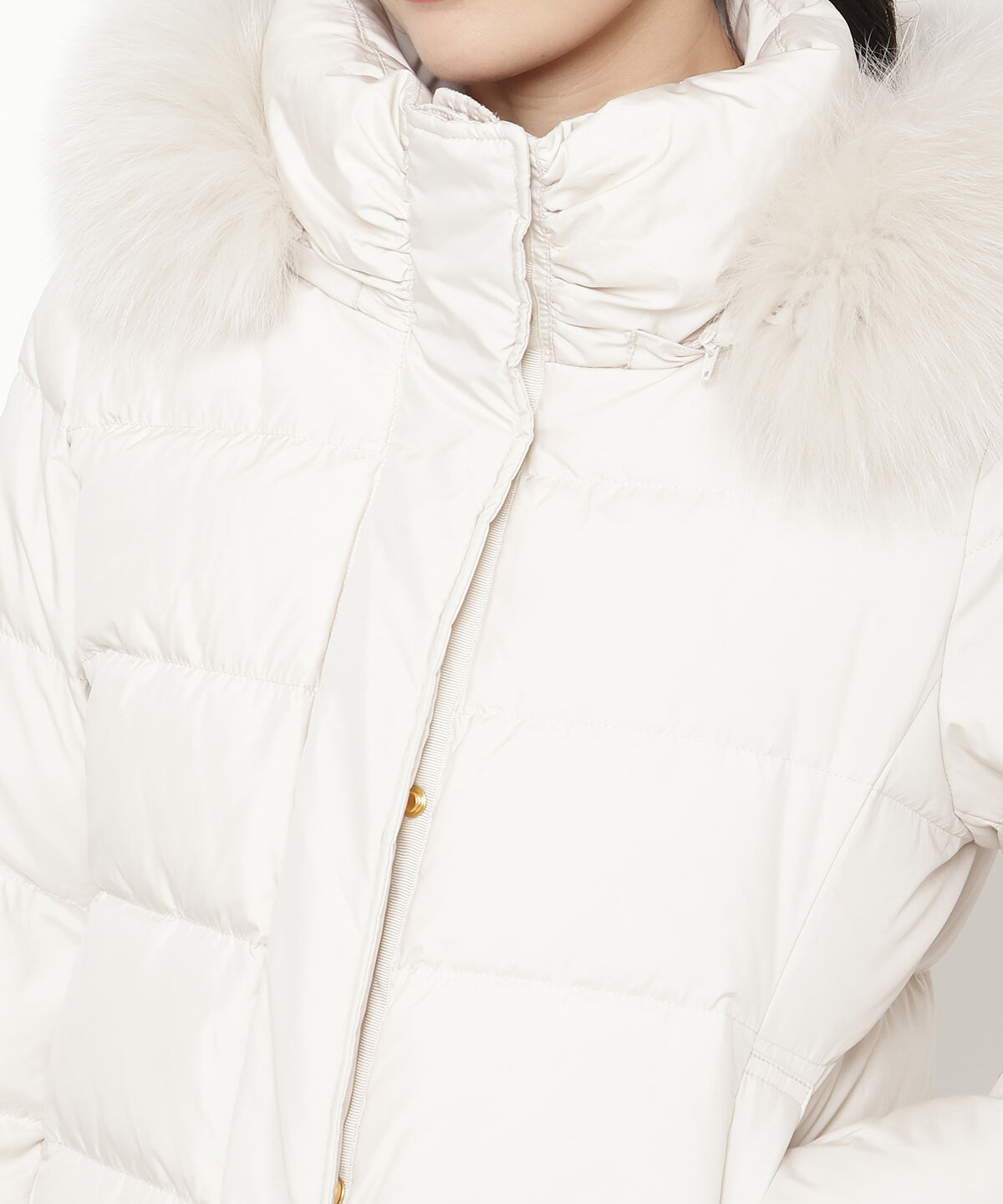 アンドクチュール「FOXファー付きショートダウン」|ダウン|