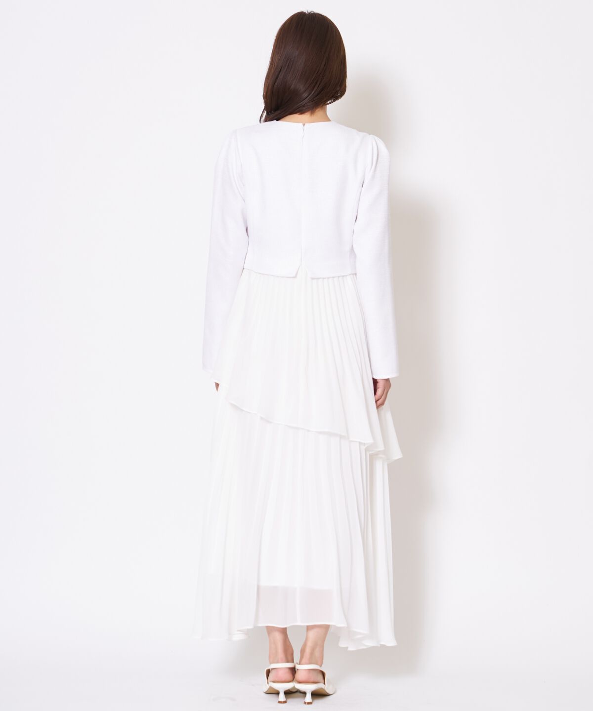 アンドクチュール「ツイードジャケットドッキングワンピース」|ワンピース|