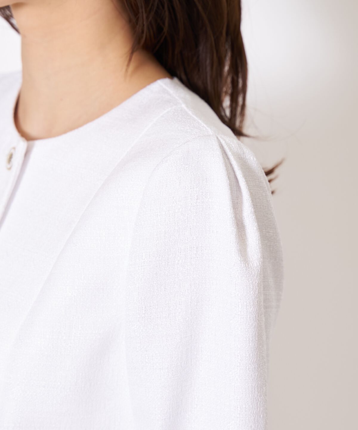 アンドクチュール「ツイードジャケットドッキングワンピース」|ワンピース|