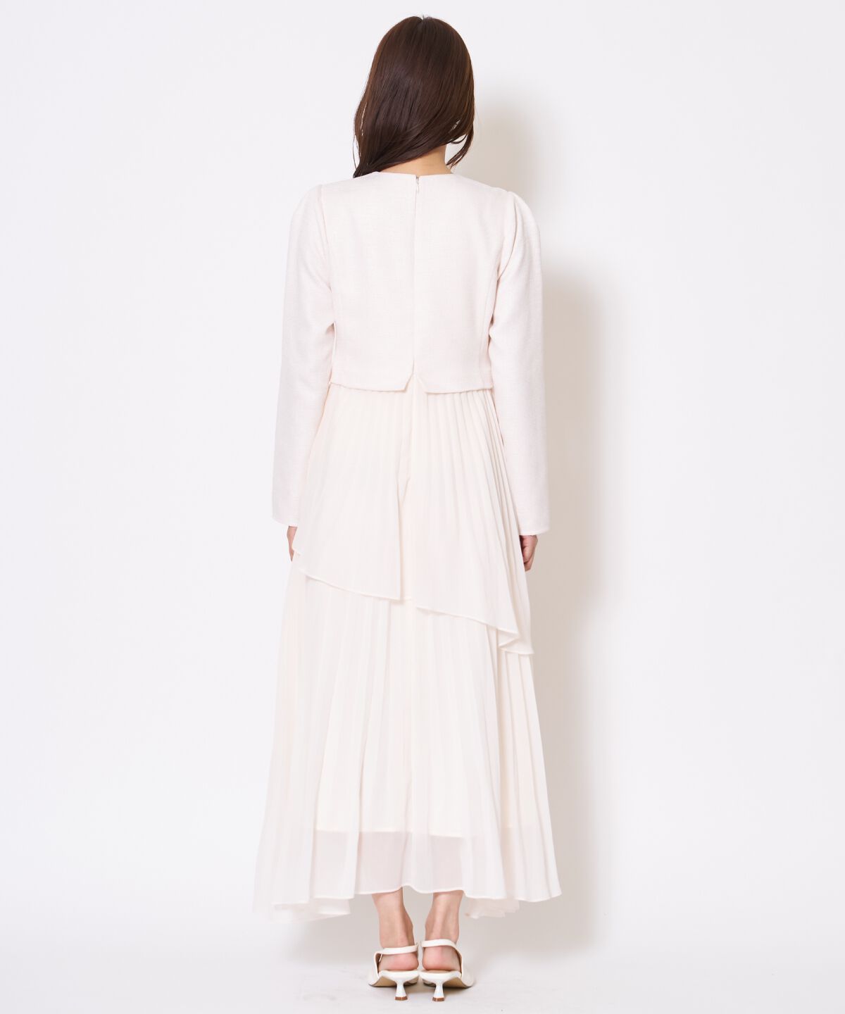 アンドクチュール「ツイードジャケットドッキングワンピース」|ワンピース|