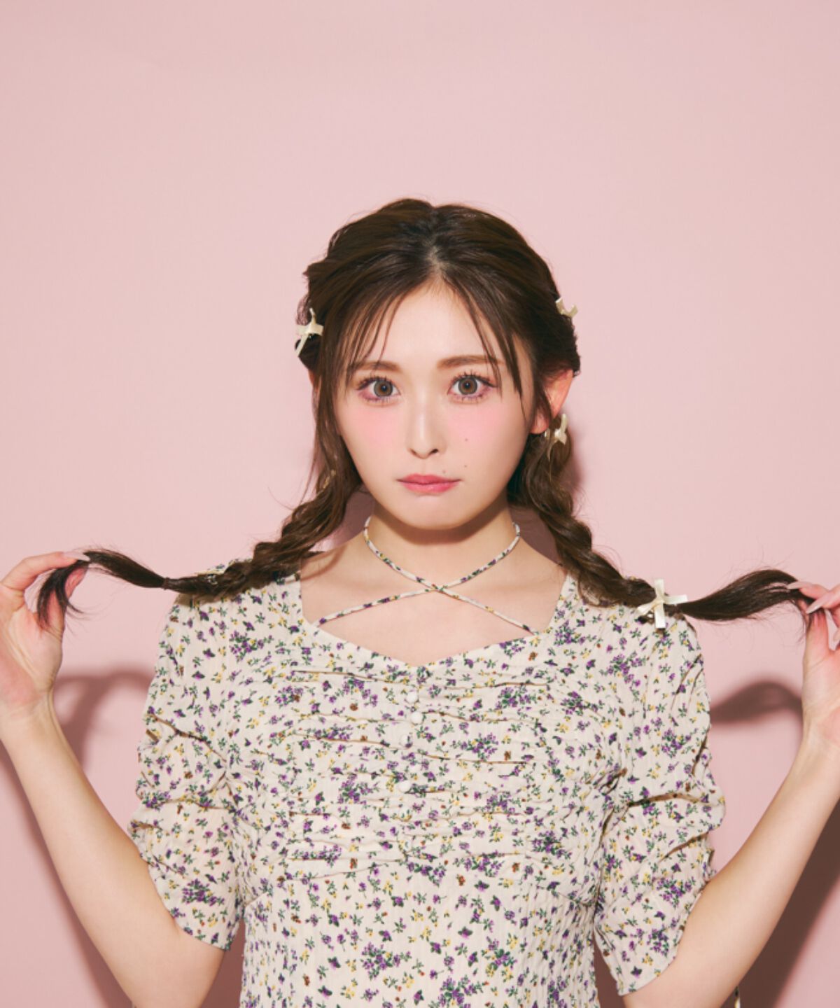 REDYAZEL「フラワープリントシャーリングワンピース」|ワンピース|