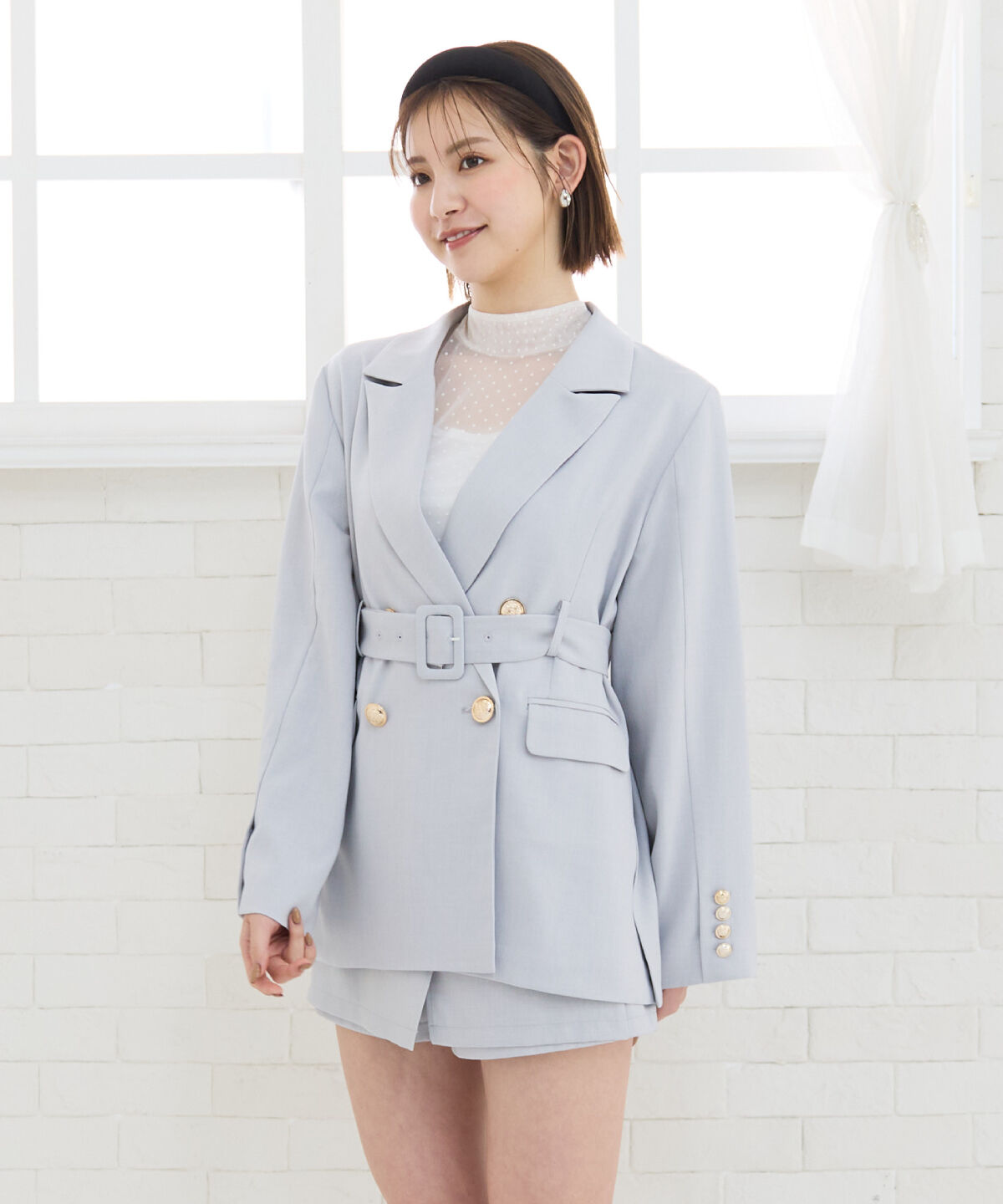 REDYAZEL「ベルテッドダブルジャケット」|テーラードジャケット|