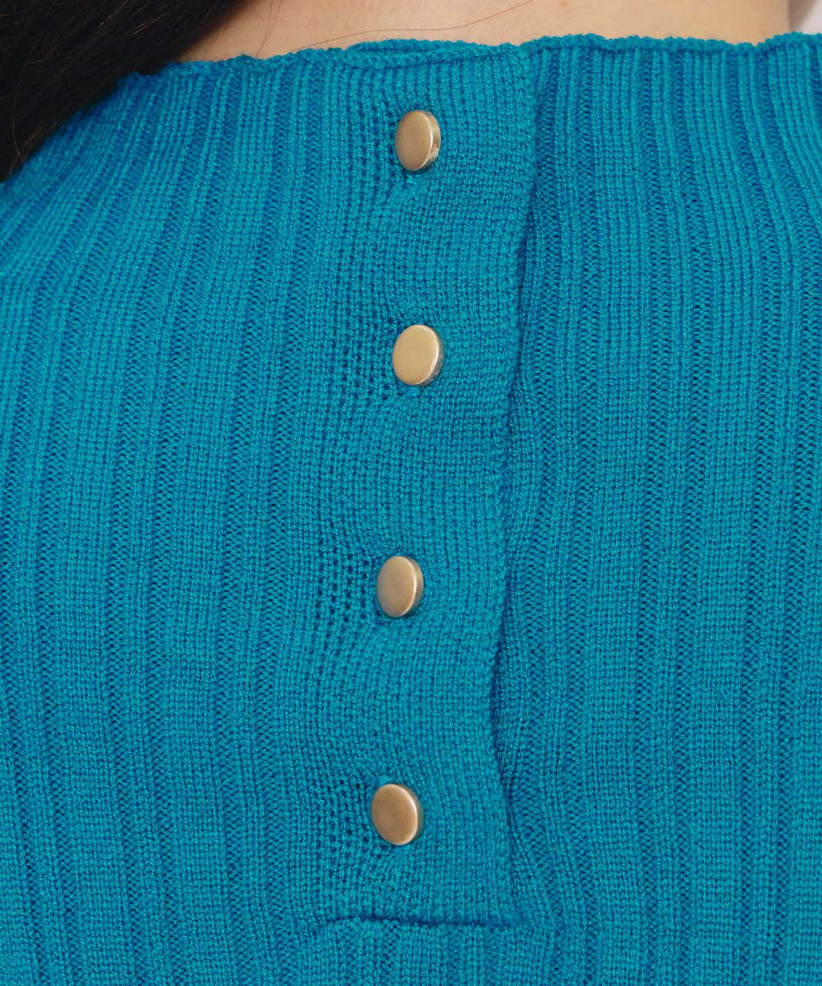 REDYAZEL「レイヤードデザインランダムリブニットプルオーバー」|ニット・セーター|