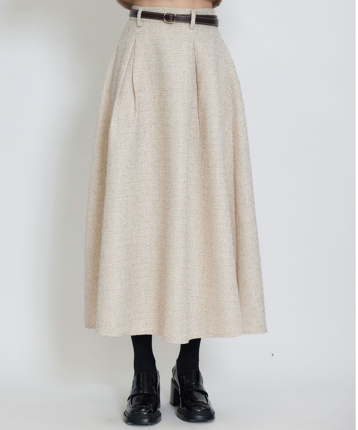 REDYAZEL「ダブルステッチツイードブラウス&times;フレアロングスカートセットアップ」|ワンピース|