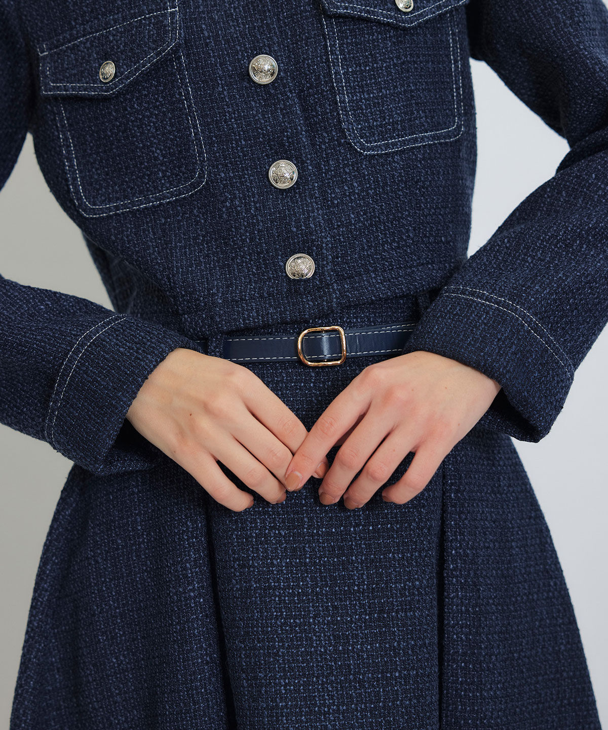 REDYAZEL「ダブルステッチツイードブラウス&times;フレアロングスカートセットアップ」|ワンピース|