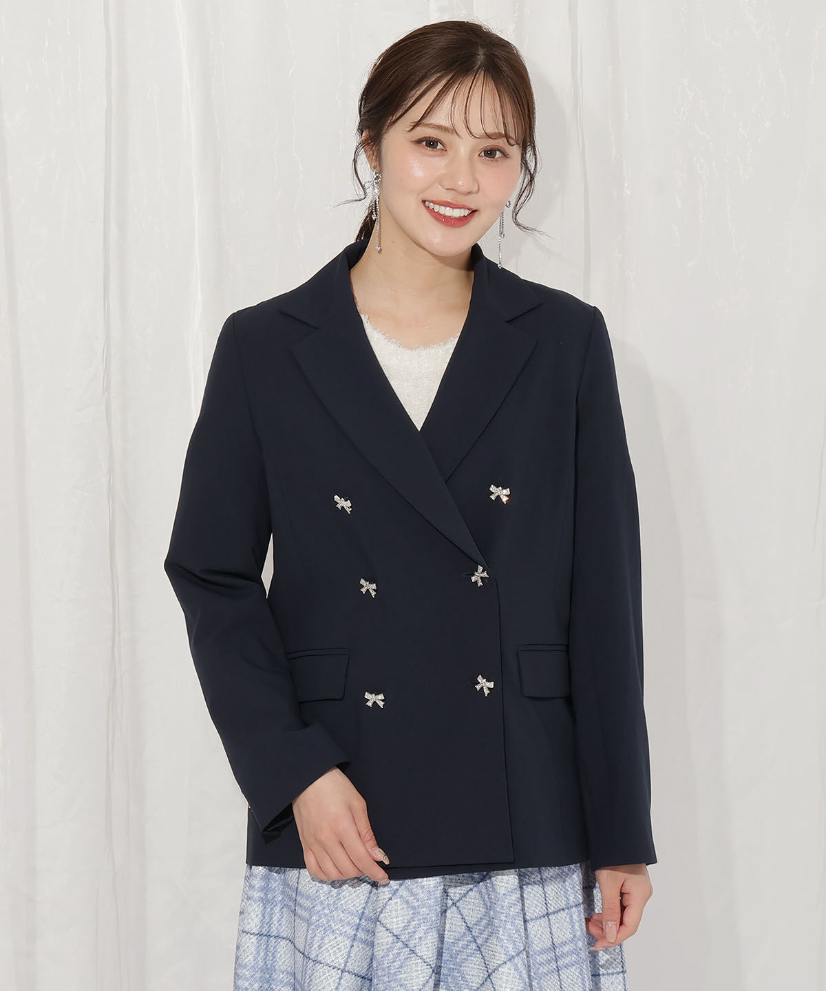 WILLSELECTION「リボンボタンジャケット」|テーラードジャケット|