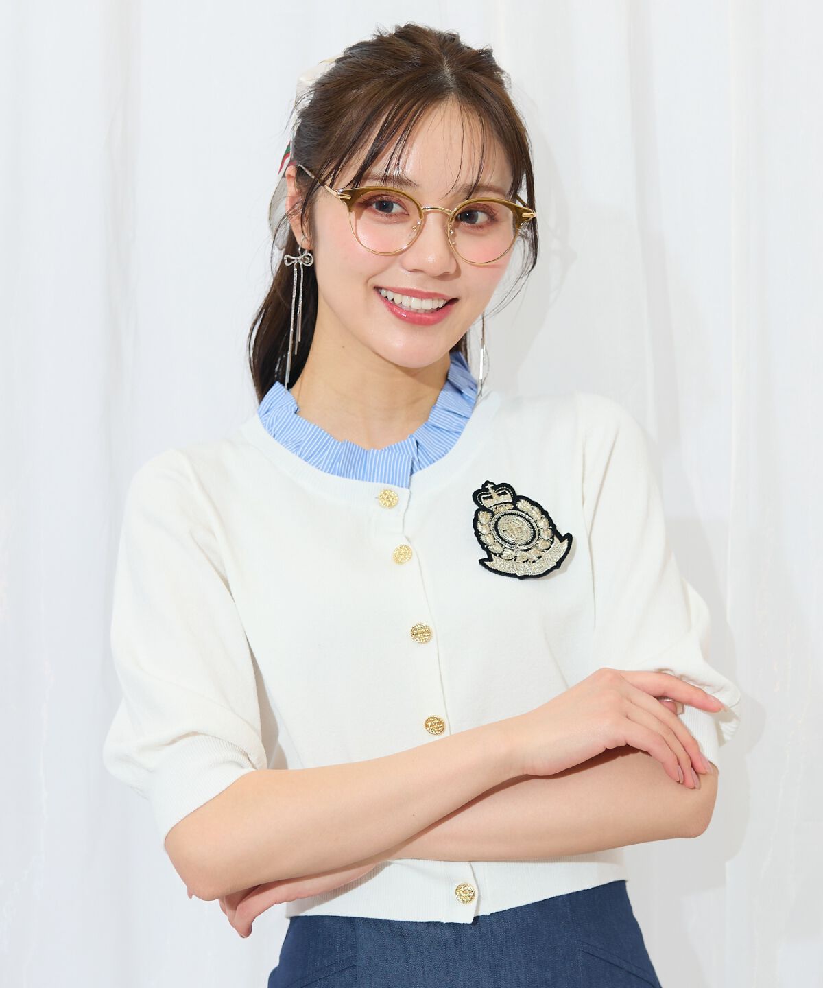 WILLSELECTION「襟フリル付きカーディガン」|カーディガン|