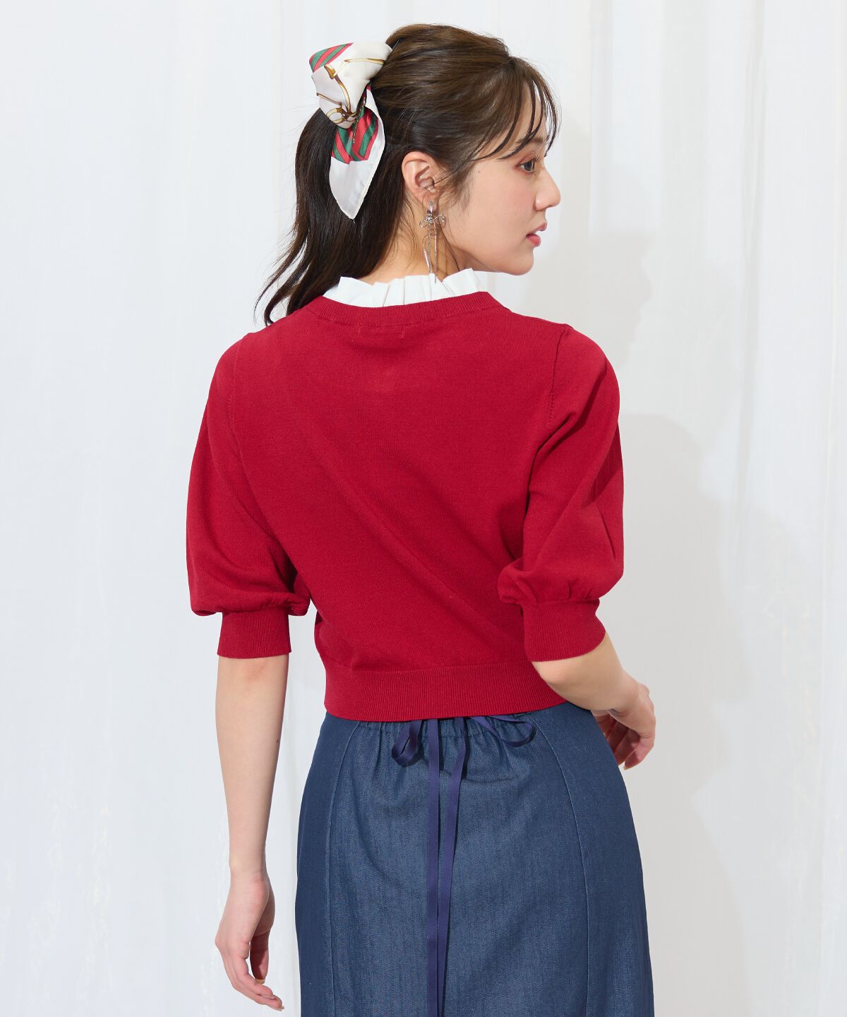 WILLSELECTION「襟フリル付きカーディガン」|カーディガン|