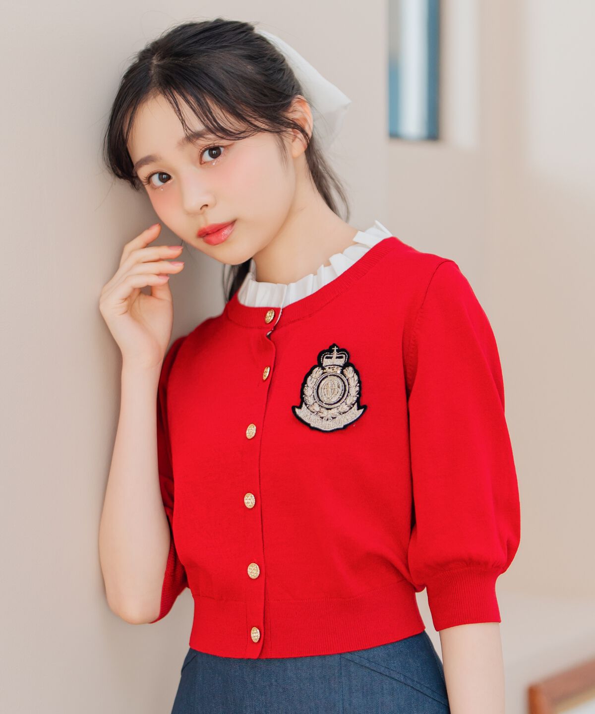 WILLSELECTION「襟フリル付きカーディガン」|カーディガン|