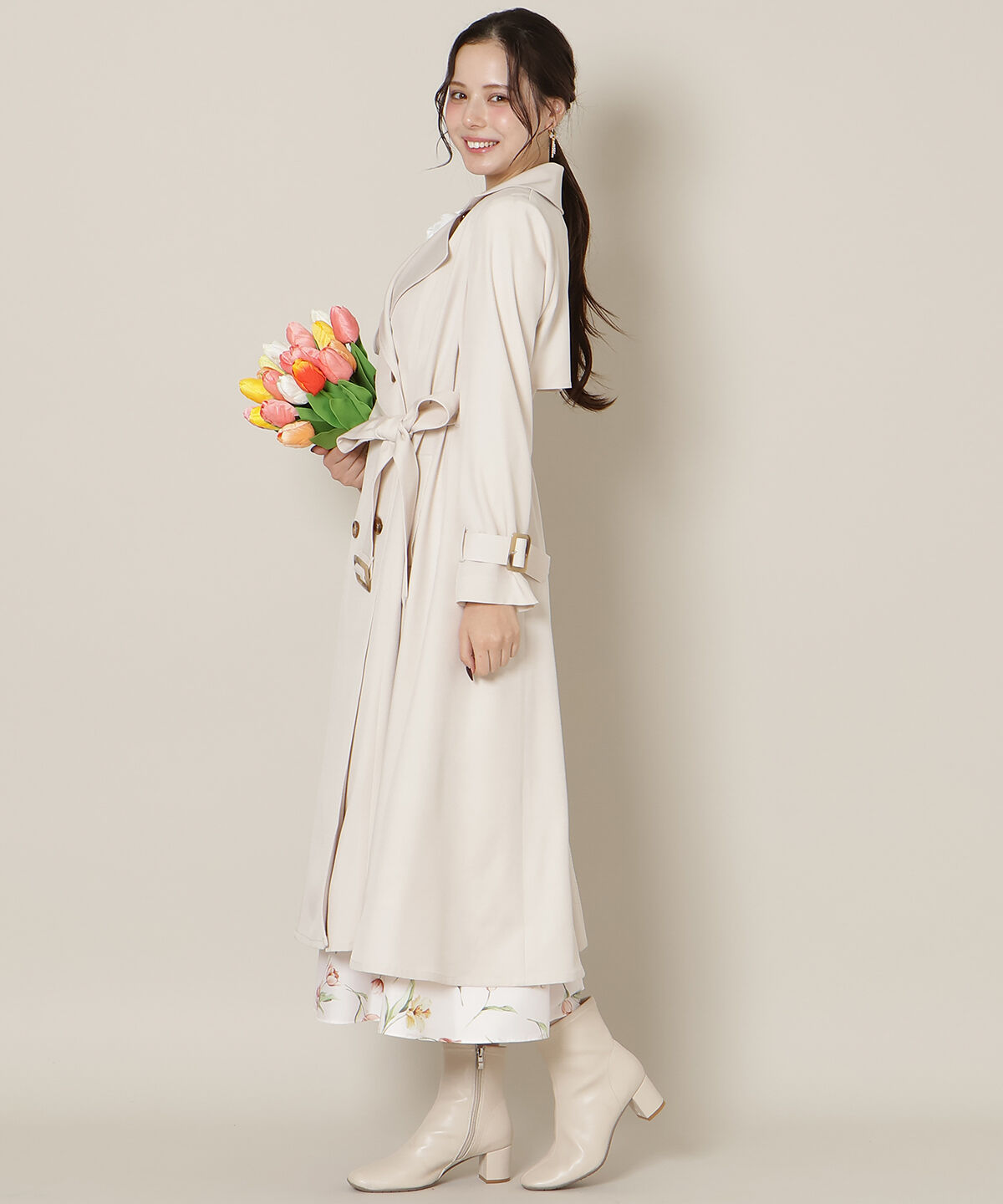 WILLSELECTION「オリジナルフレアトレンチコート」|トレンチコート|