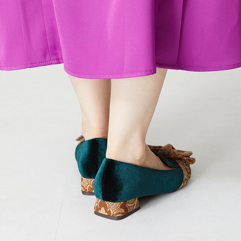 ORiental TRaffic「ベロアリボンオペラパンプス/31305」|パンプス|