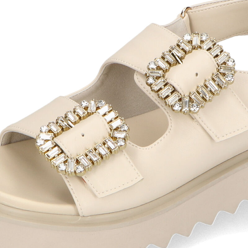 ORiental TRaffic「【アウトレット価格】厚底ビジューバックルサンダル/41201 スポサン 人気 トレンド 売れてる」|サンダル|