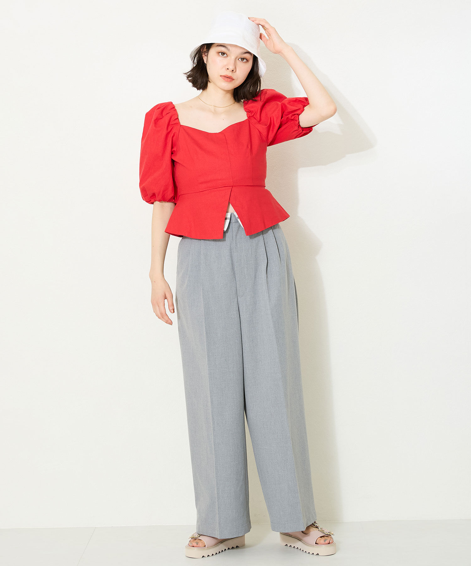 ORiental TRaffic「【アウトレット価格】厚底ビジューバックルサンダル/41201 スポサン 人気 トレンド 売れてる」|サンダル|