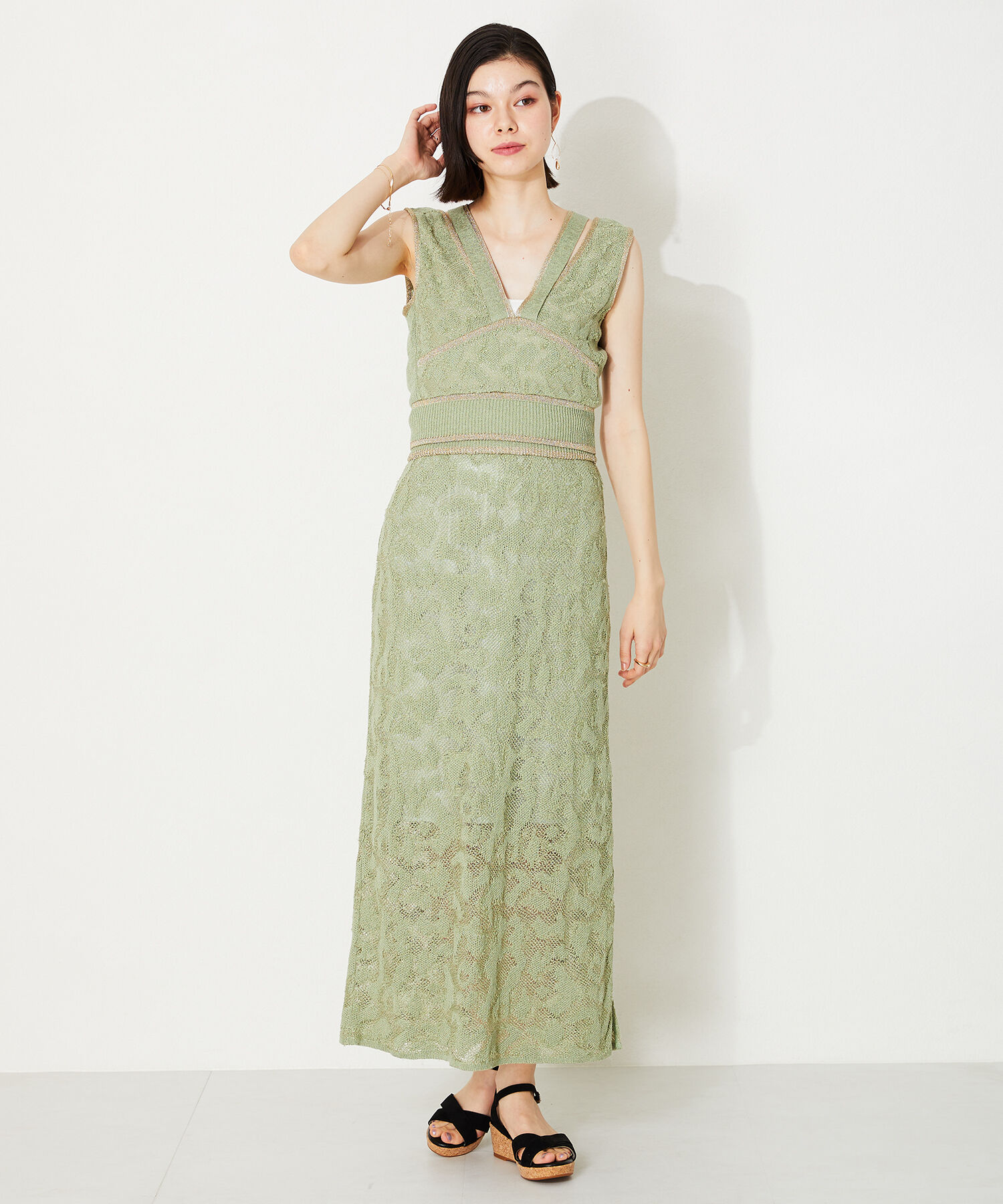 WA Oriental TRaffic「【アウトレット価格】クロスウエッジサンダル/42201 定番 サンダル 人気 ヒール6cm」|サンダル|