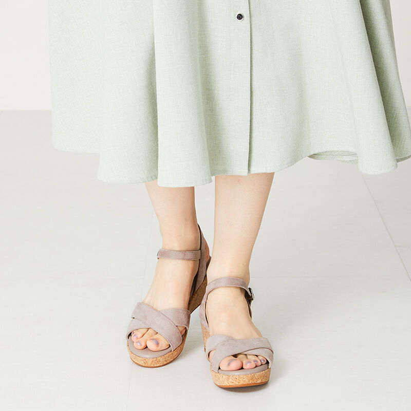 WA Oriental TRaffic「【アウトレット価格】クロスウエッジサンダル/42201 定番 サンダル 人気 ヒール6cm」|サンダル|