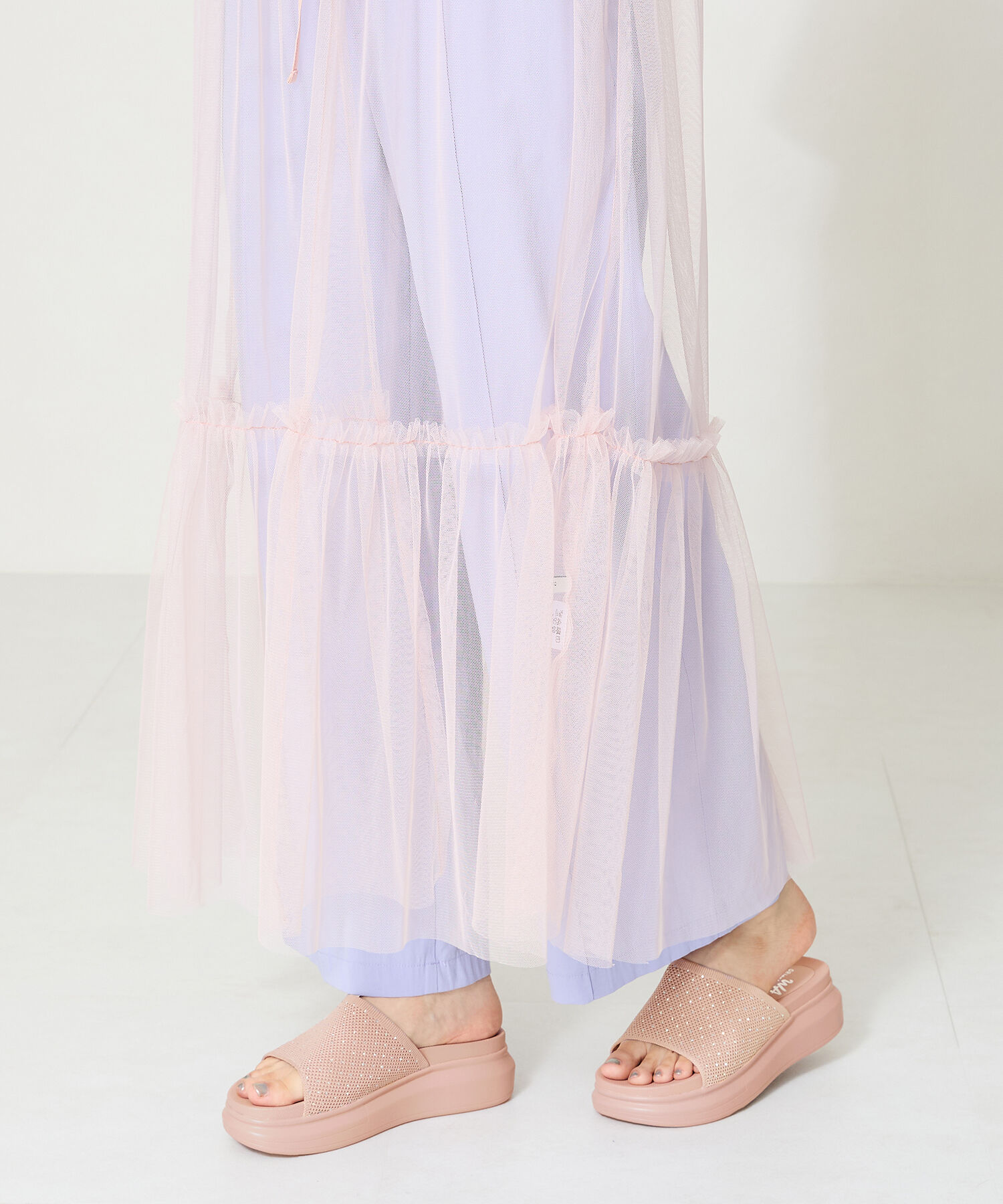 WA Oriental TRaffic「【トレンド】ラインストーンニットミュールサンダル/42204 人気 売れてる」|サンダル|