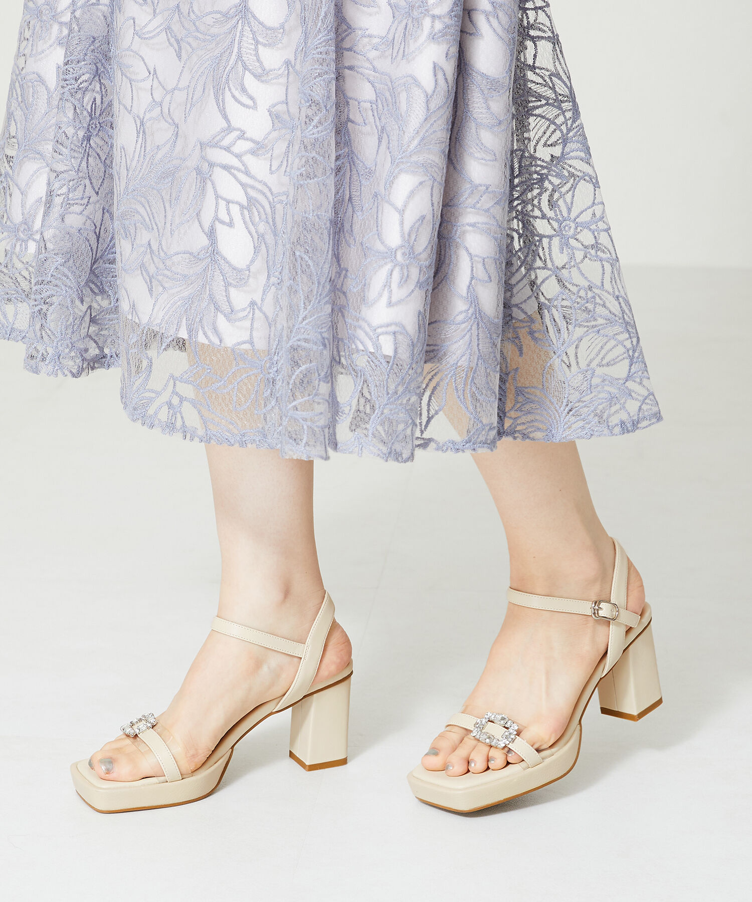 ORiental TRaffic「ビジューストラップヒールサンダル/41213」|サンダル|