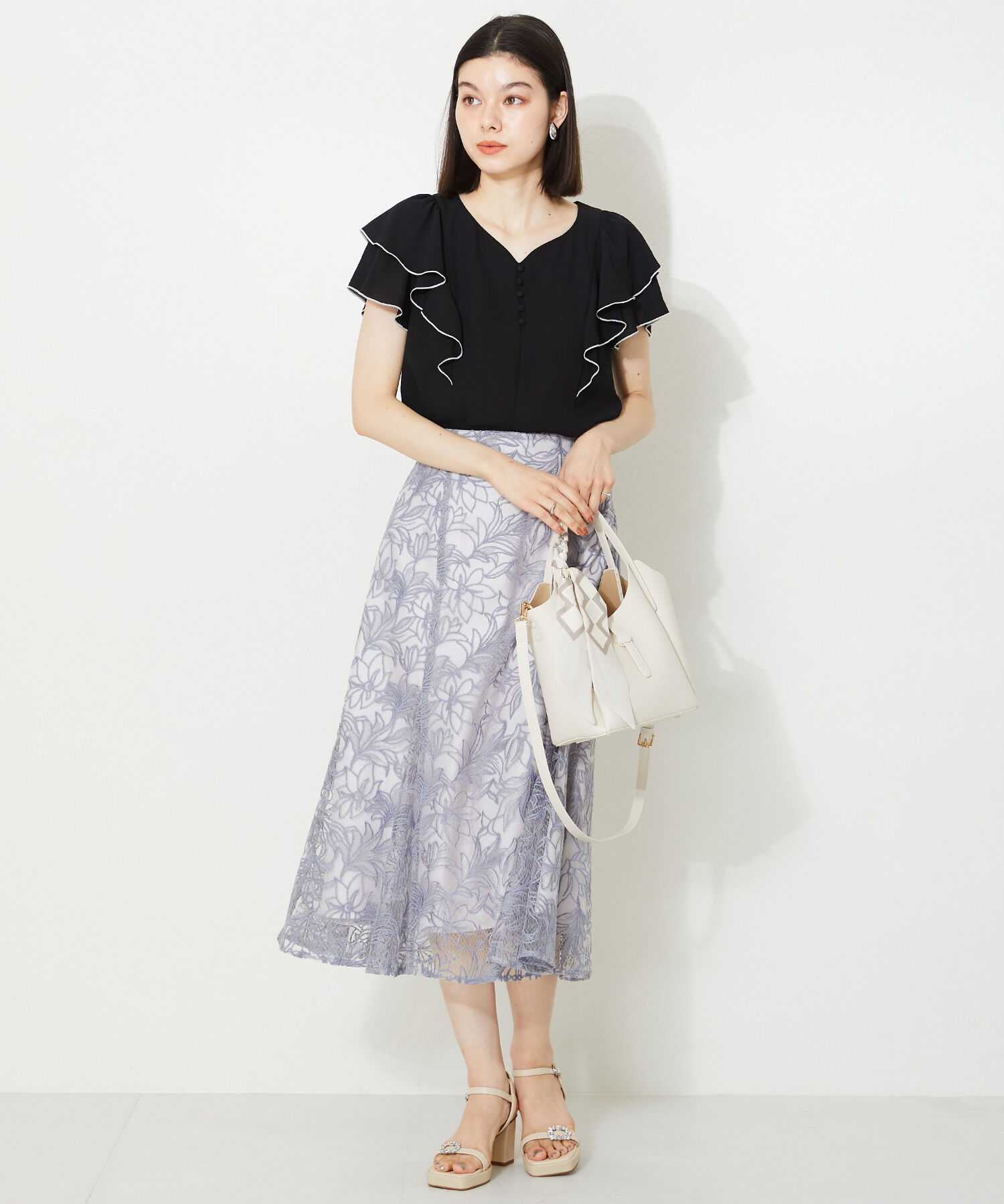 ORiental TRaffic「ビジューストラップヒールサンダル/41213」|サンダル|